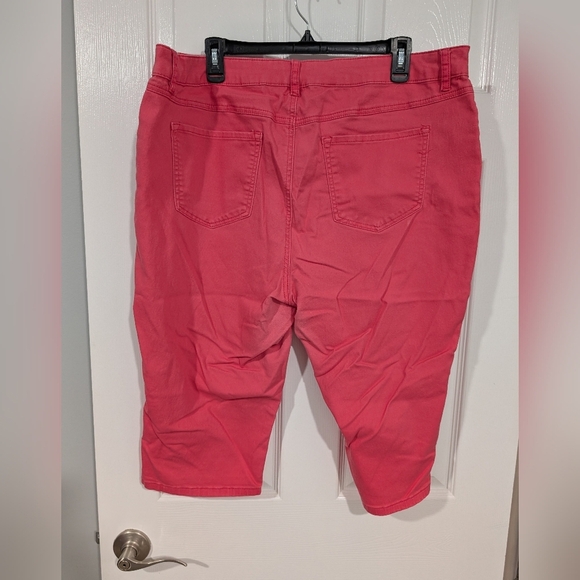 D. Jeans Coral Pink Capri Pant in Size 18W - Picture 6 of 11